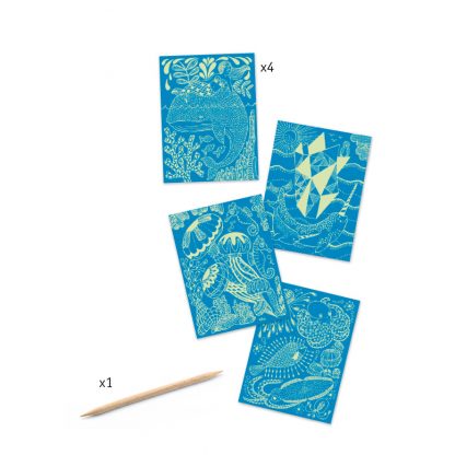 scratch cards sea life content by djeco