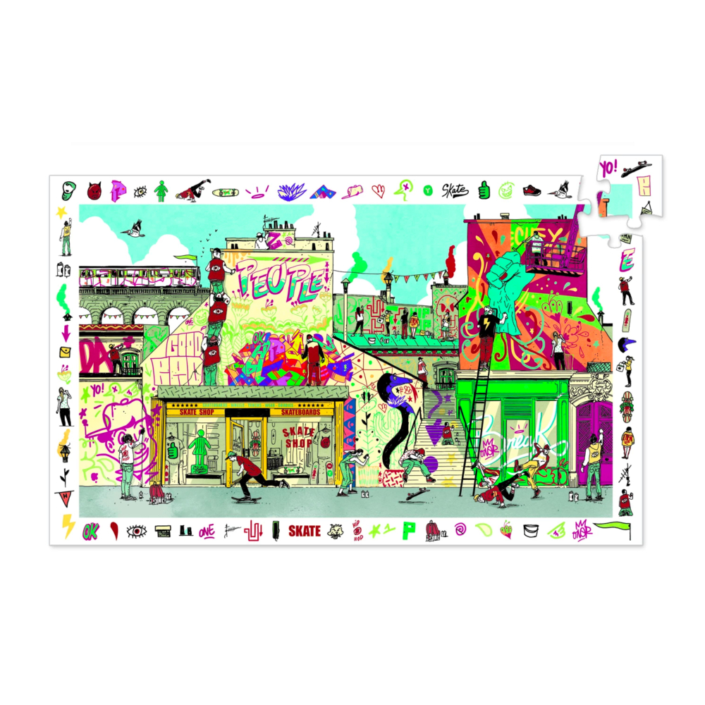 street art observation puzzle 200 pcs by djeco