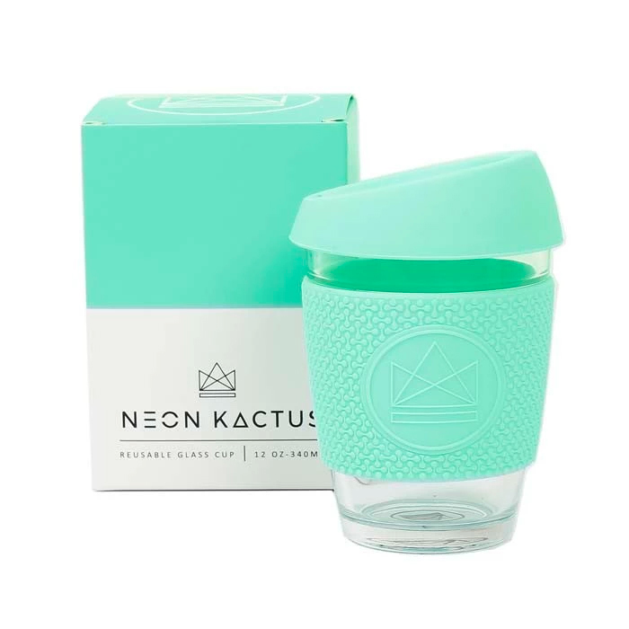 neon kactus glass cup mint