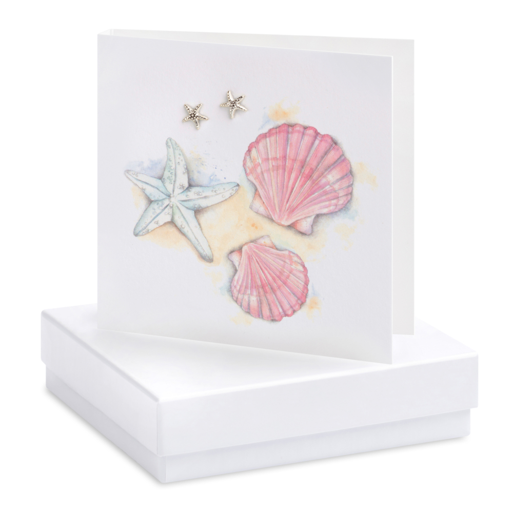 sterling silver studs earrings starfish by crumble and core