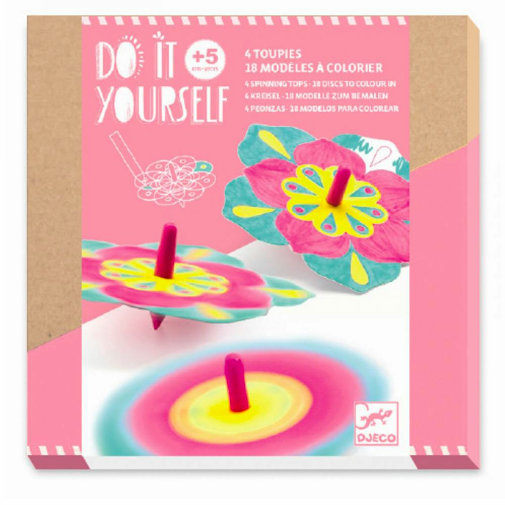 do it yourself spinning tops flowers by djeco