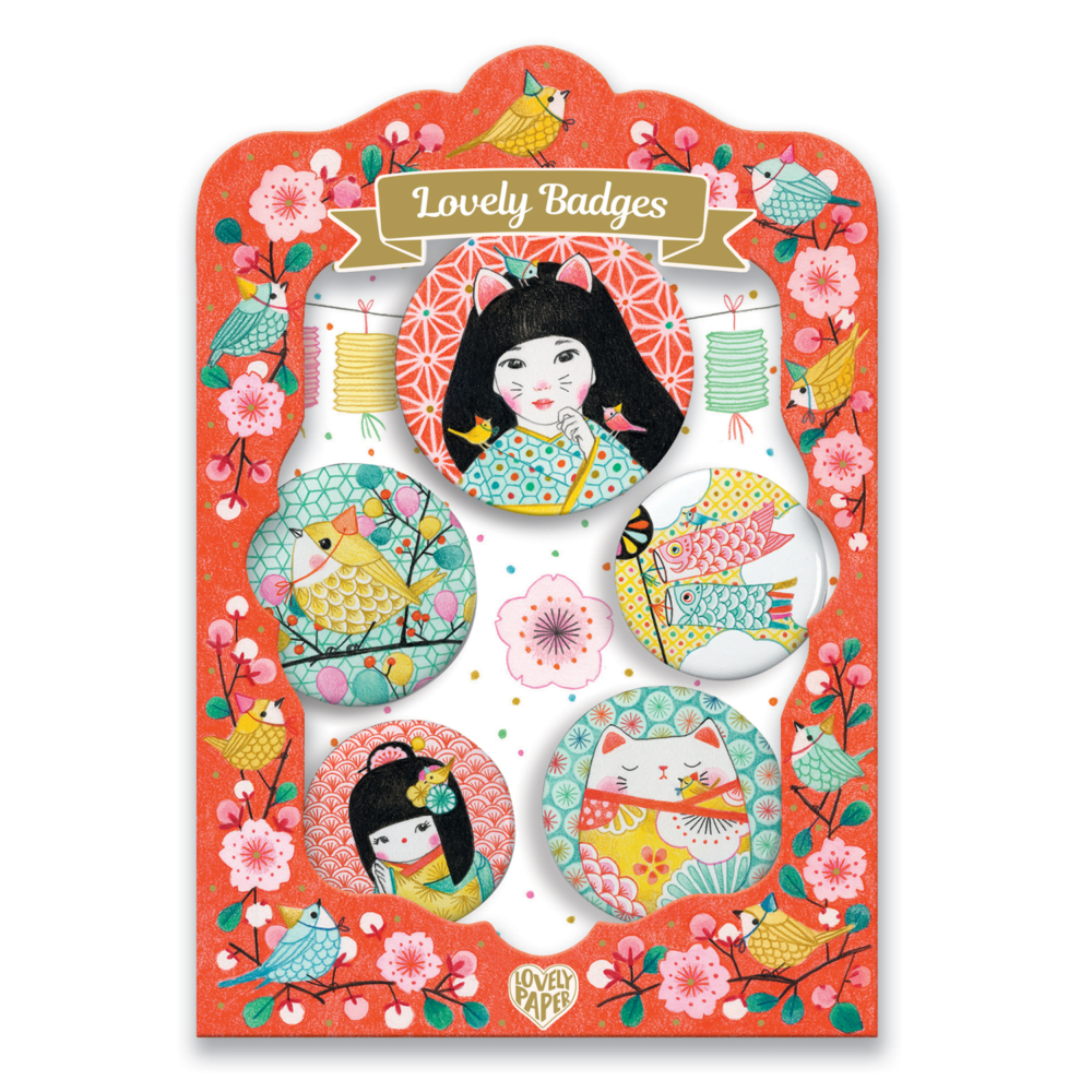 lovely badges japan by djeco lovely paper