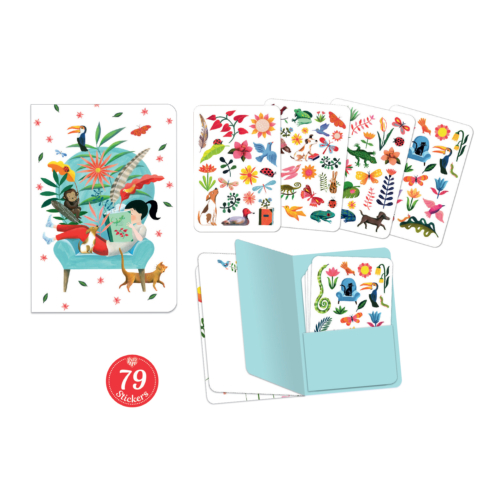 Sarah stickers notebook by djeco lovely paper