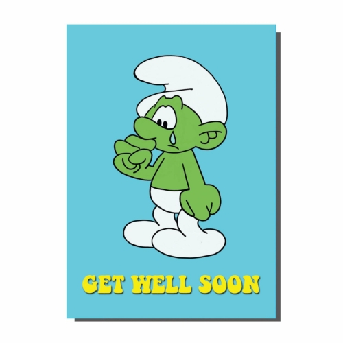 smurf get well soon card