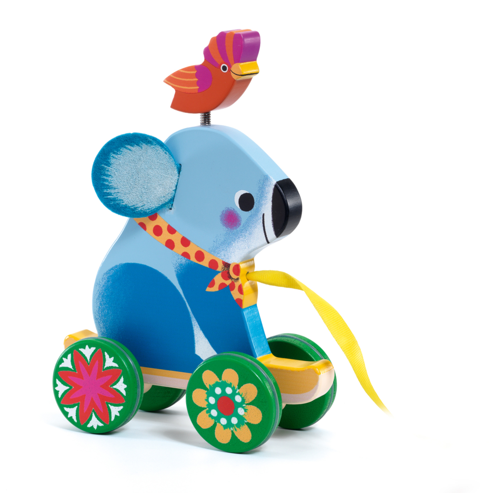 Otto pull along toy by Djeco