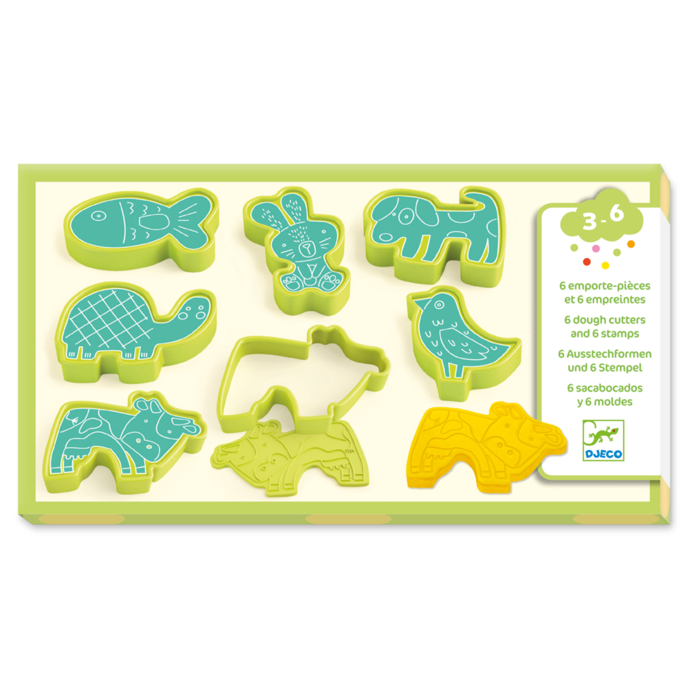satmp set and cookie cutter x 6 by djeco
