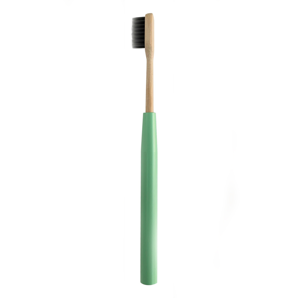 bamboo toothbrush green with replacement brush by cookut