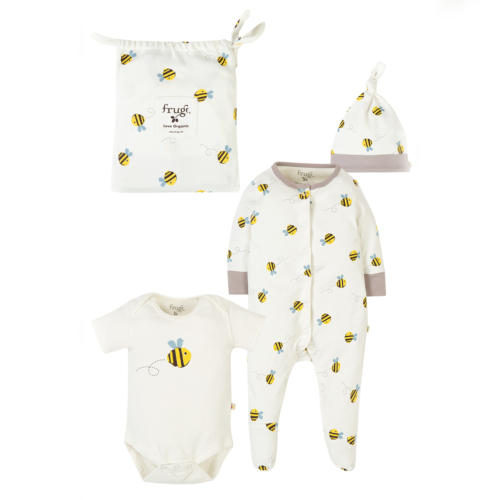 buzzy bee baby gift set by Frugi