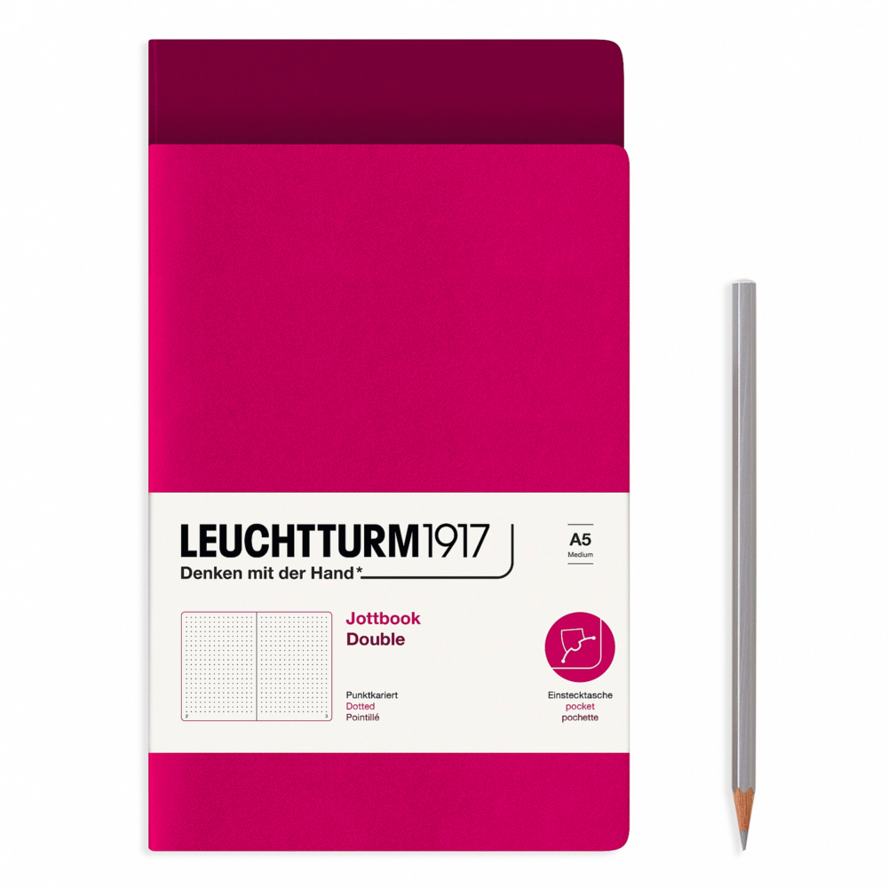 jottbook double berry port red dotted A5 by Leuchtturm1917