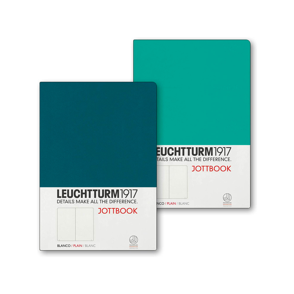 jottbook double emerald pacific green blank pages by Leuchtturm1917