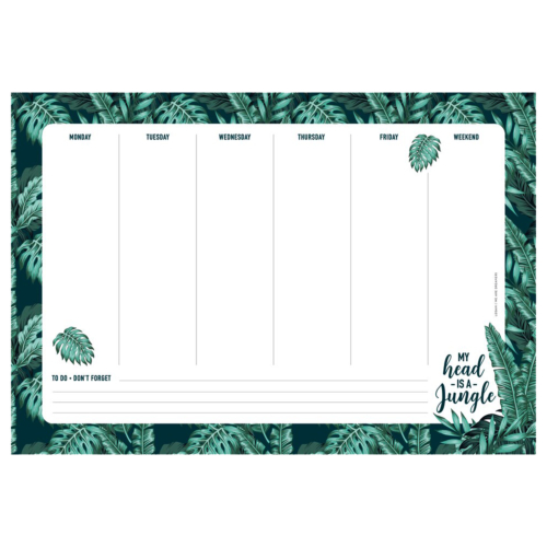 smart notes weekly desk planner jungle by Legami