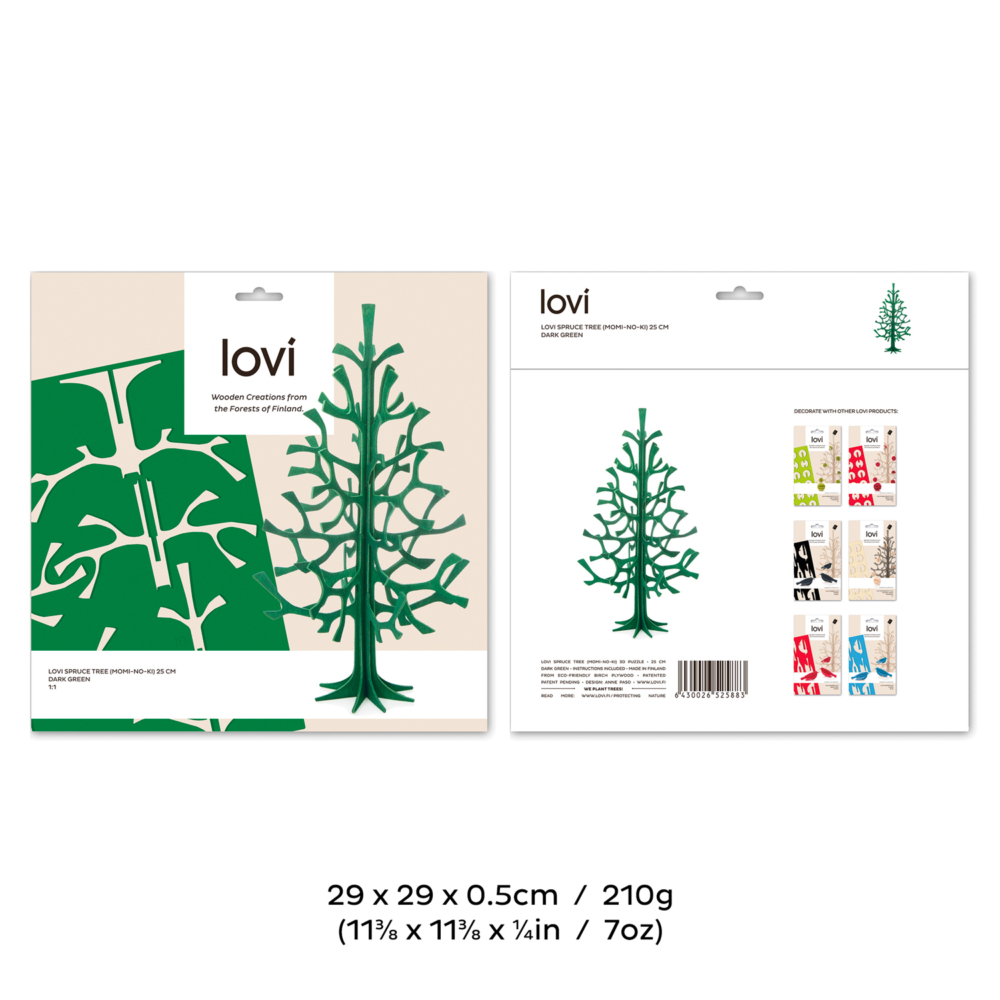 Lovi spruce tree 25 cm dark green packaging