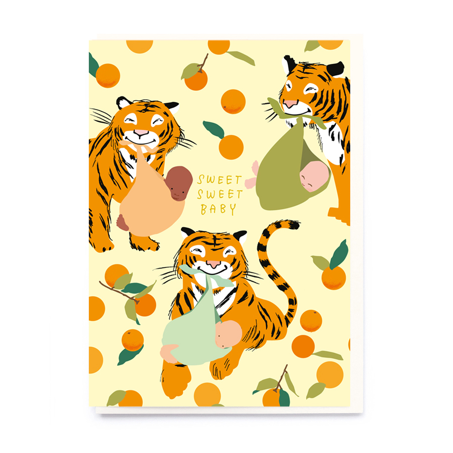 sweet baby tiger card by Noi