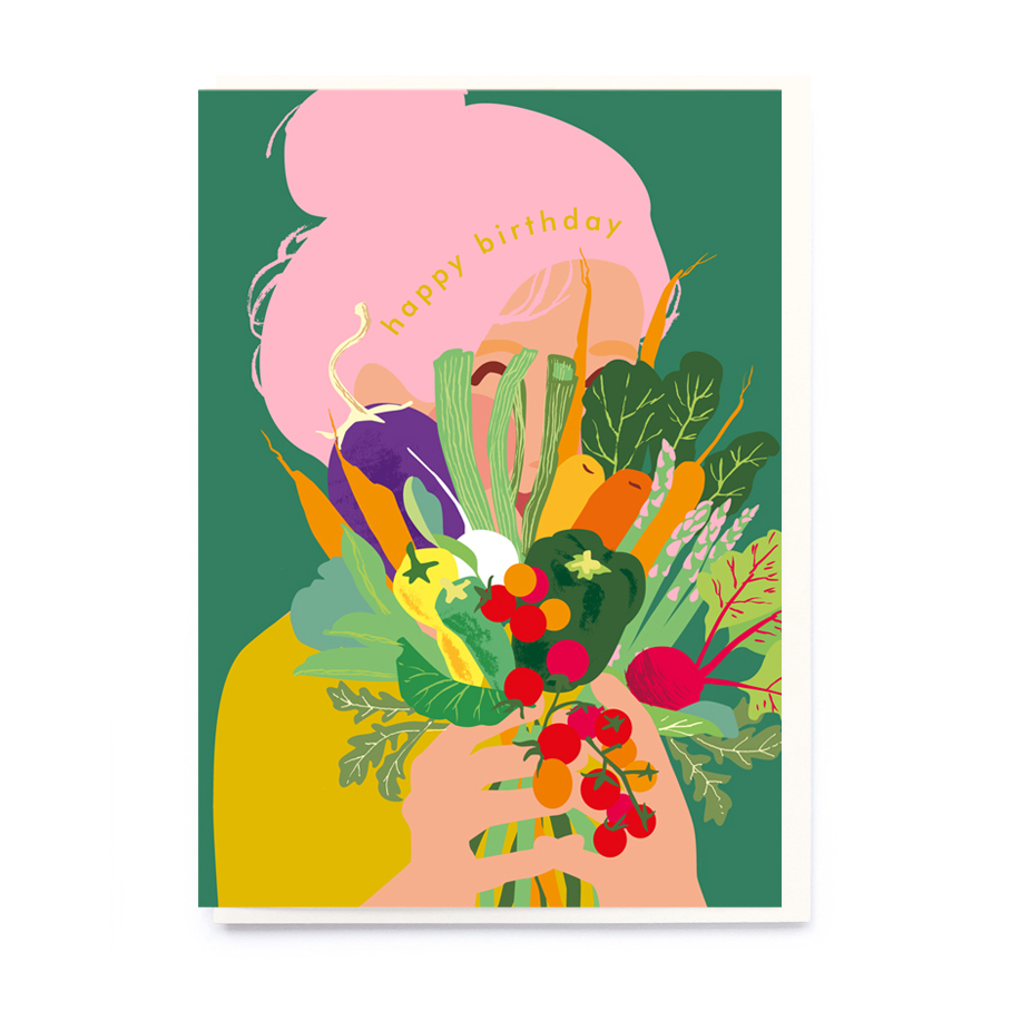 vegetable bouquet card by Noi