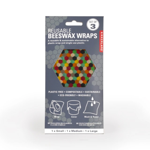 beeswax wraps multicolour by Kikkerland