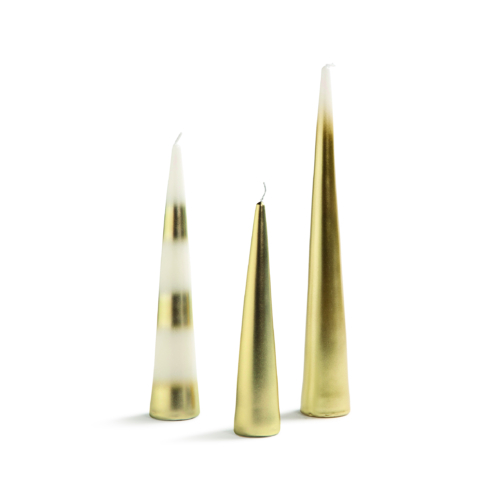 candle javelin gold set of 3 by &klevering