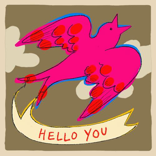 hello you card by poet and painter