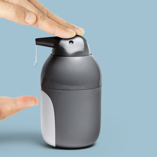 penguin soap dispenser grey by qualy