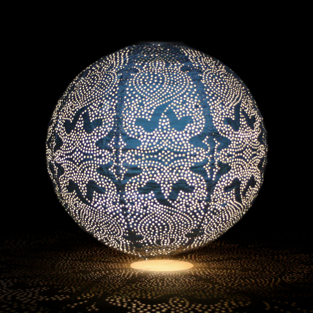 solar lantern blue globe by Lightstyle London