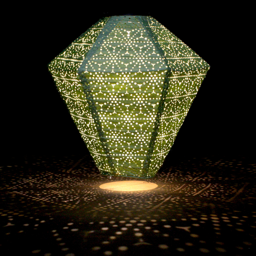 solar lantern green diamond by Lightstyle London