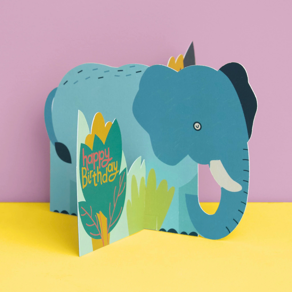 3D Elephant Card by Raspberry Blossom