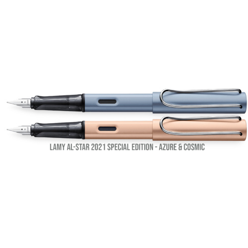 Lamy al star fountain pen special edition 2021 azure and cosmic