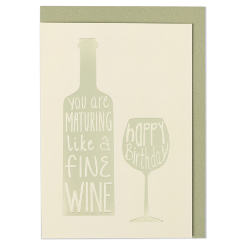 you are maturing like a fine wine card by raspberry blossom