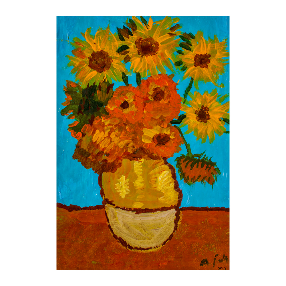 sunflowers card by Aida's art