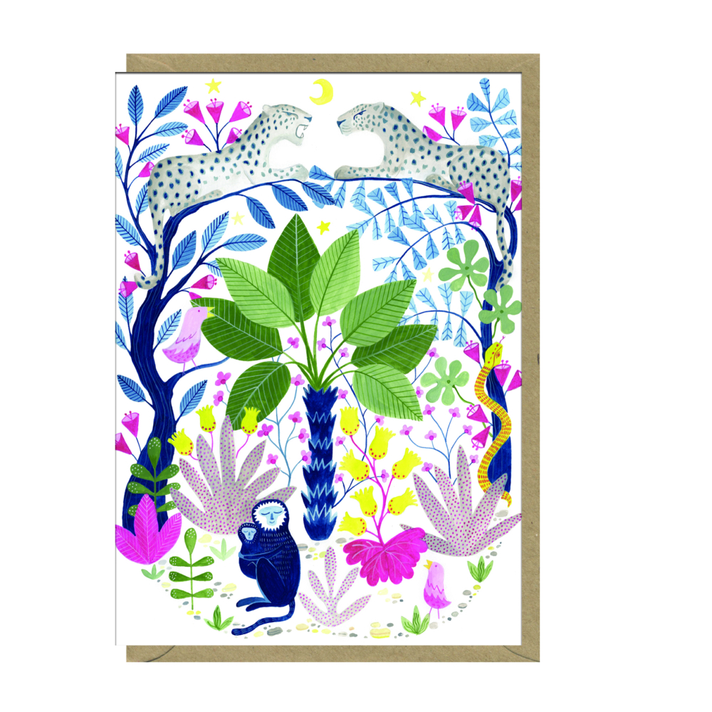 Monkey Garden Card by Bex Parkin