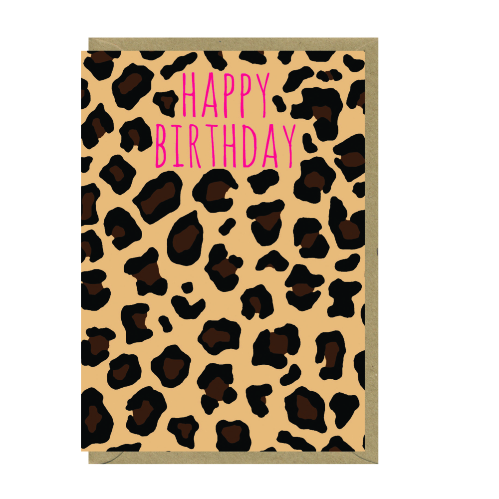 leopard print card by Bex Parkin
