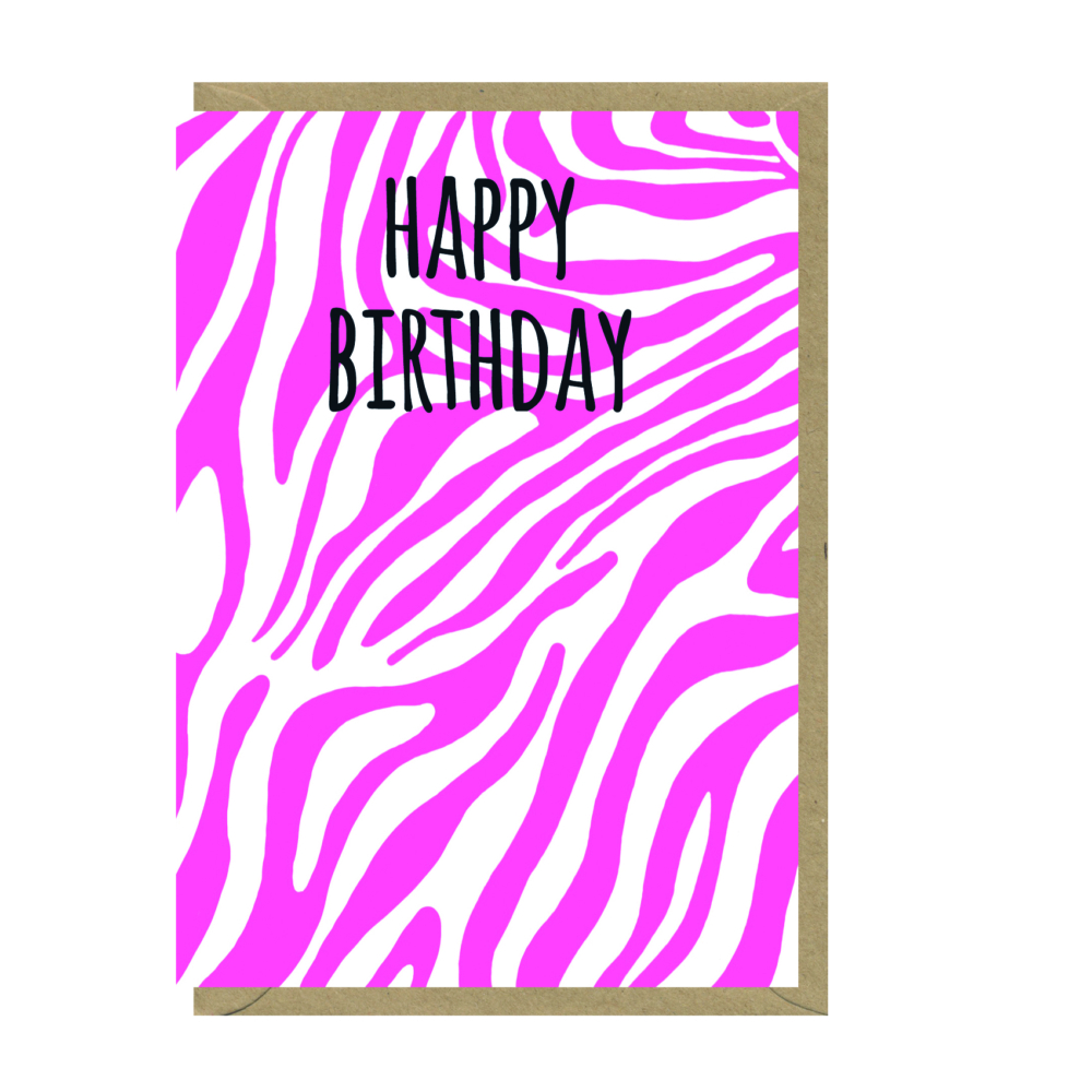 zebra print card by Bex Parkin