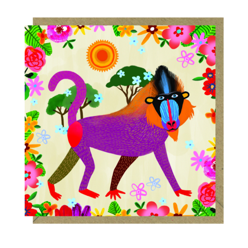mandrill card by buddy & betty