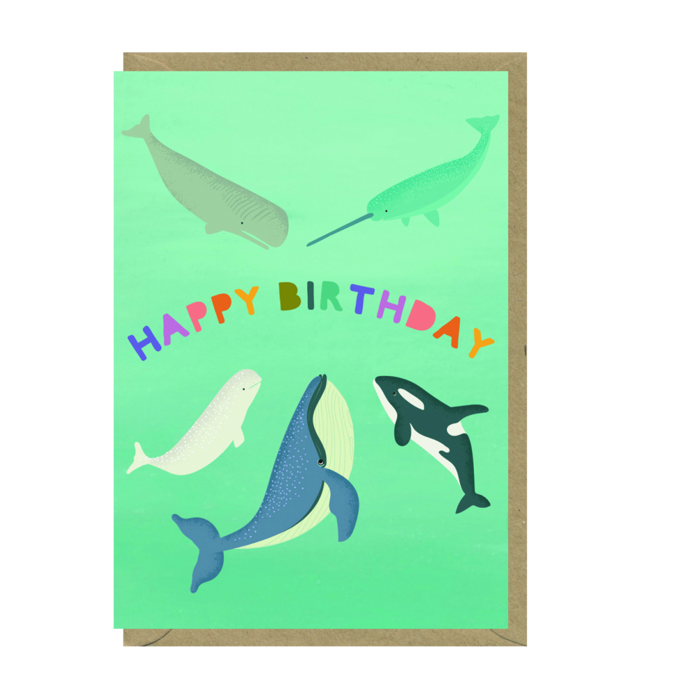 whales card by Elena Essex