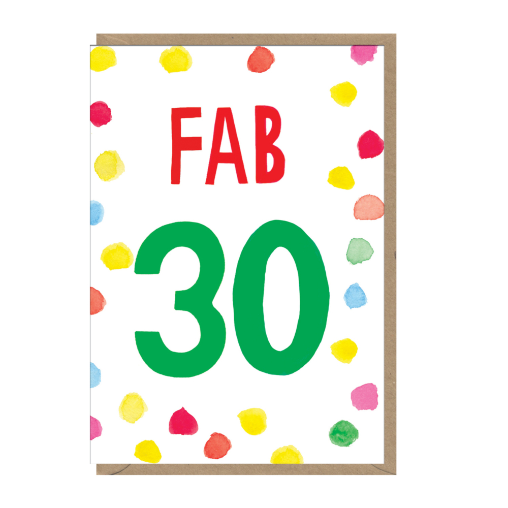 Fab 30 card by earlybird