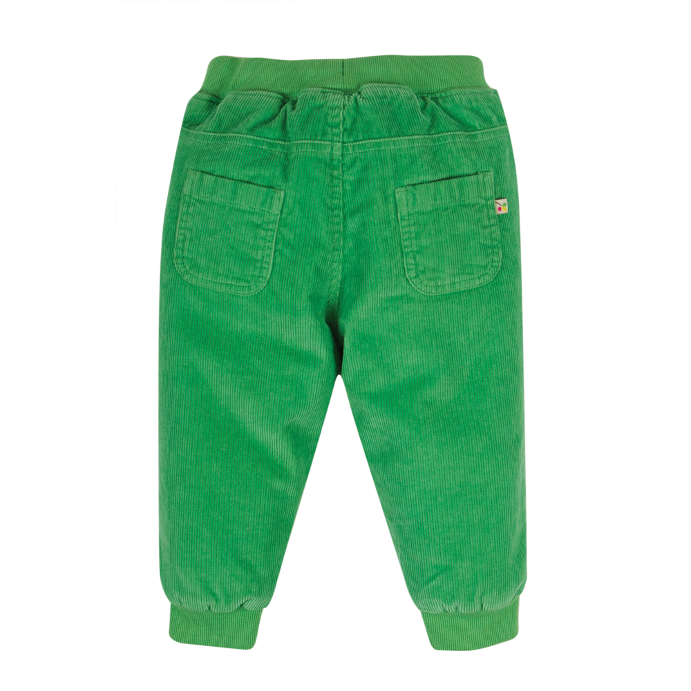 cassius cord trousers green fjord blue star by Frugi