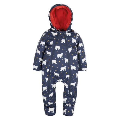 explorer waterproof all in one polar bears by Frugi AW21
