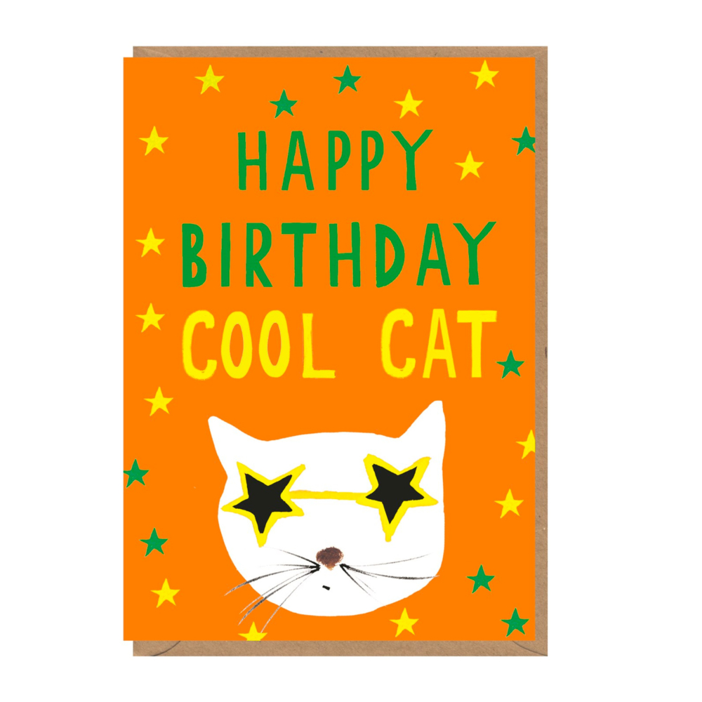 happy birthday cool cat card