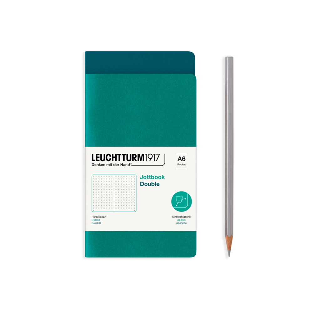 jottbook duo emerald pacific green pocket A6 dotted by Leuchtturm1917