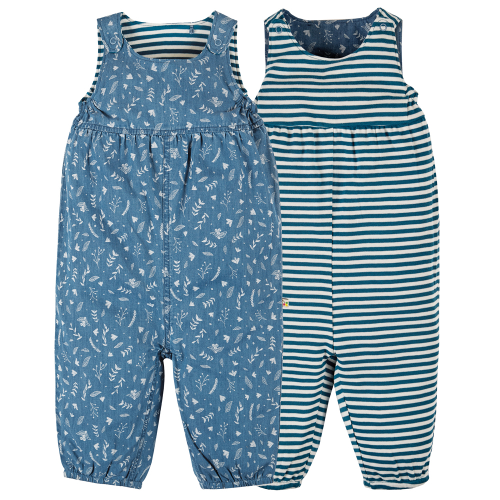 Meadow reversible dungarees by Frugi AW21