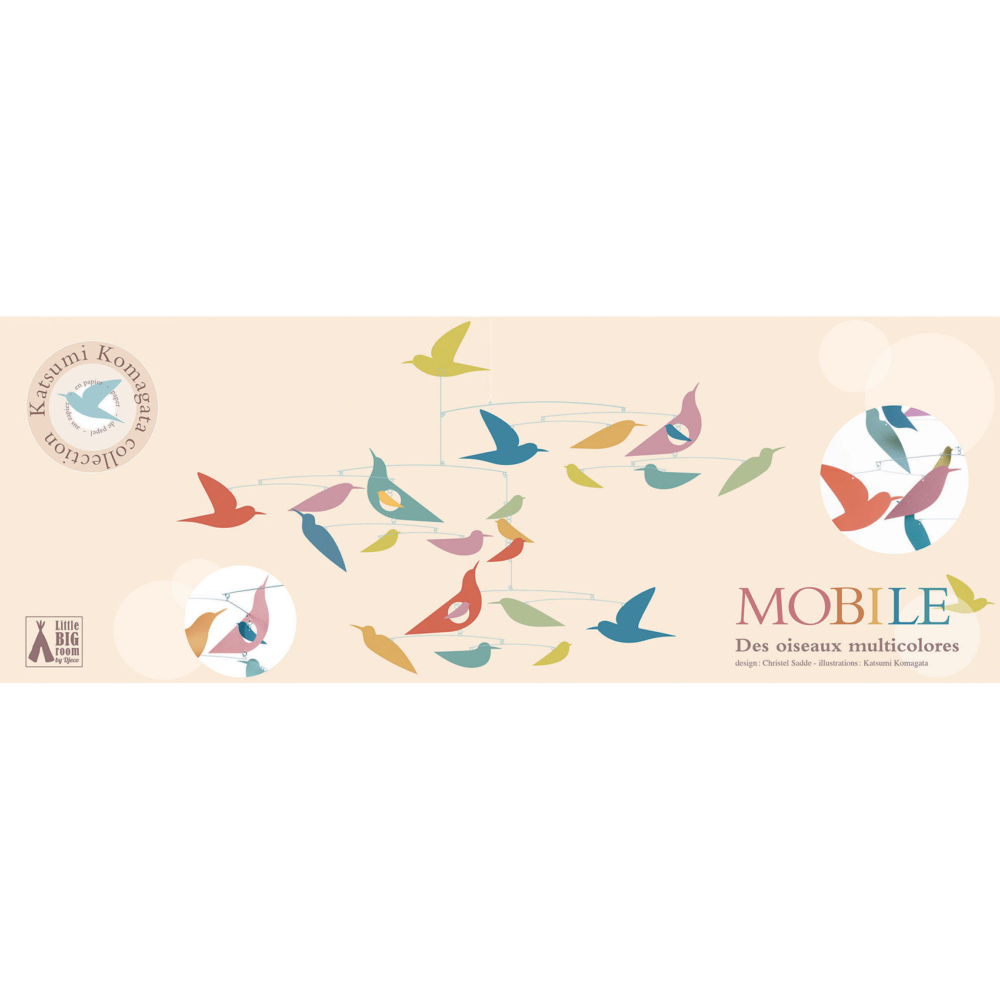 Multicoloured birds mobile by Djeco