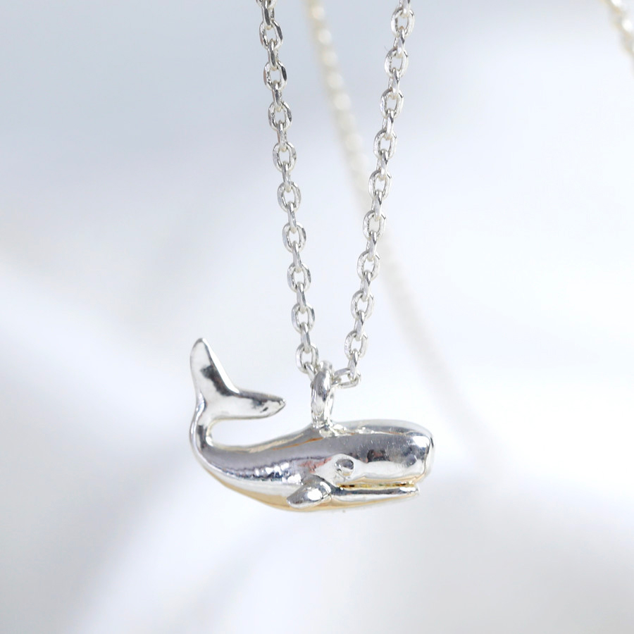 Whale Silver necklace by Lisa Angel