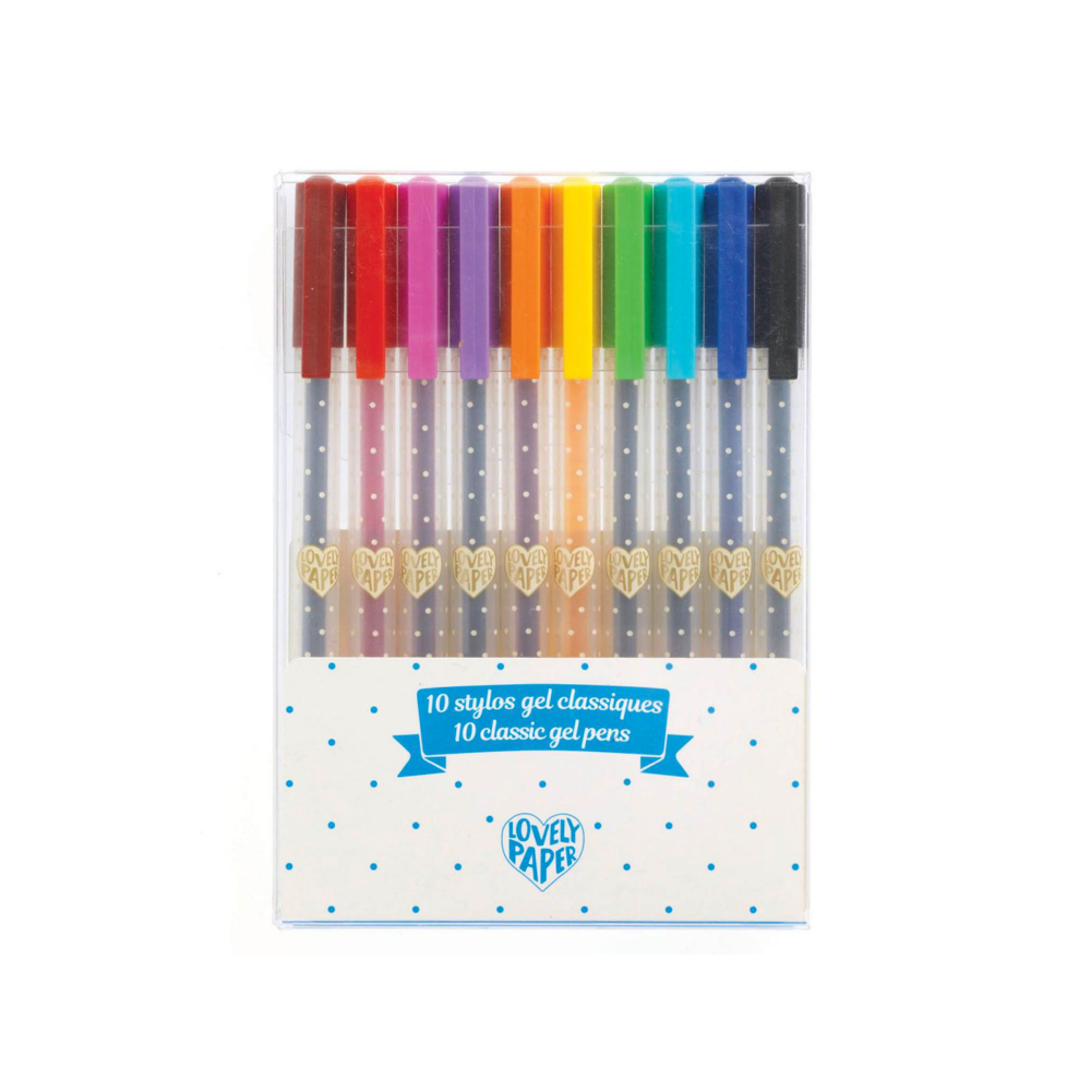 10 classic gel pens by Djeco