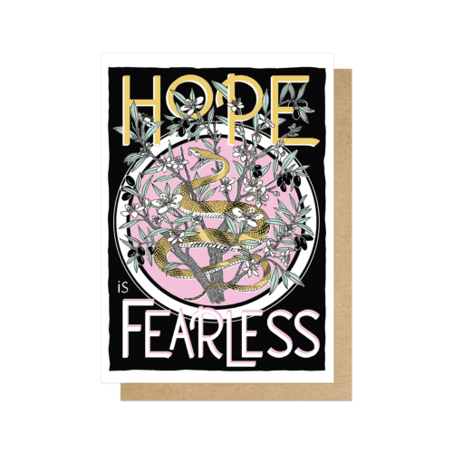 Hope is fearless card by Jaqueline colleya