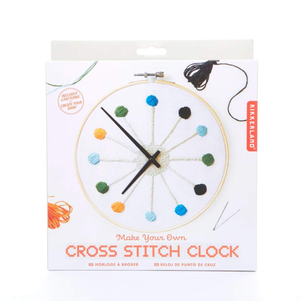 Make Your Own cross stitch clock by Kikkerland