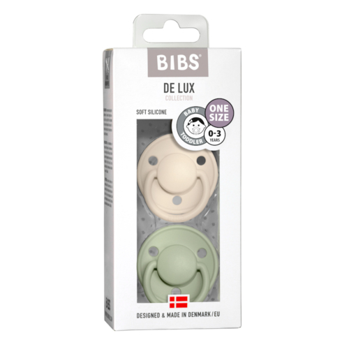 Twin Silicone Dummy PAck Ivory Sage by Nibblings