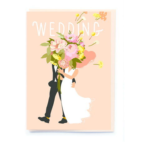 wedding card flowers by Noi