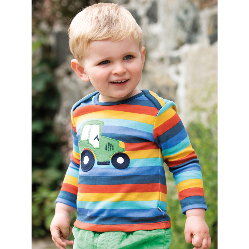 bobby apllique top tractor on by frugi