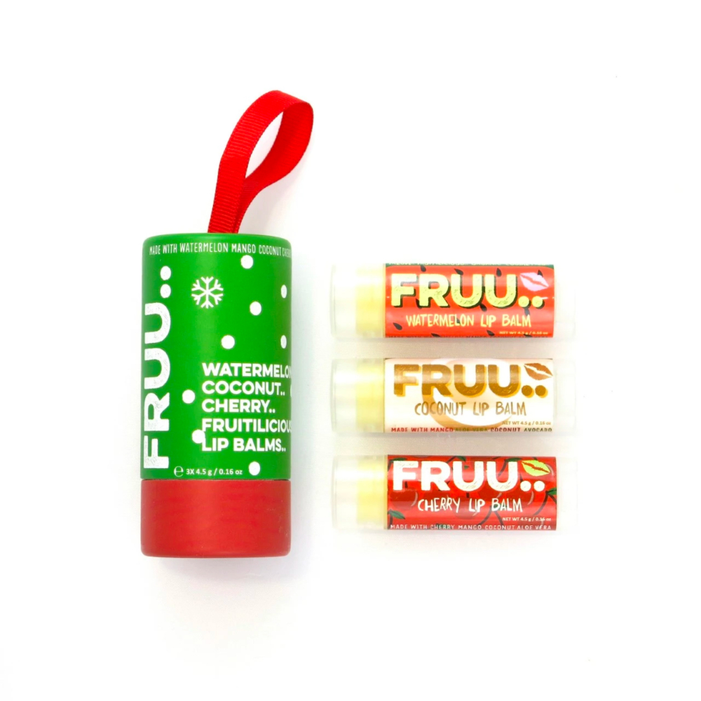 Fruitilicious lip balm trio christmas set by FRUU