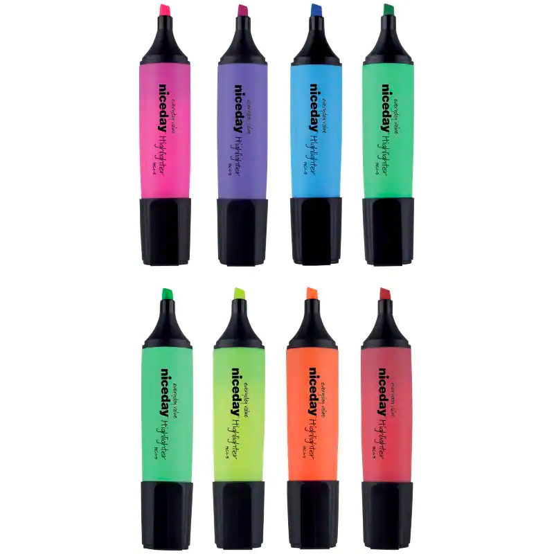 Niceday highlighters assorted x8