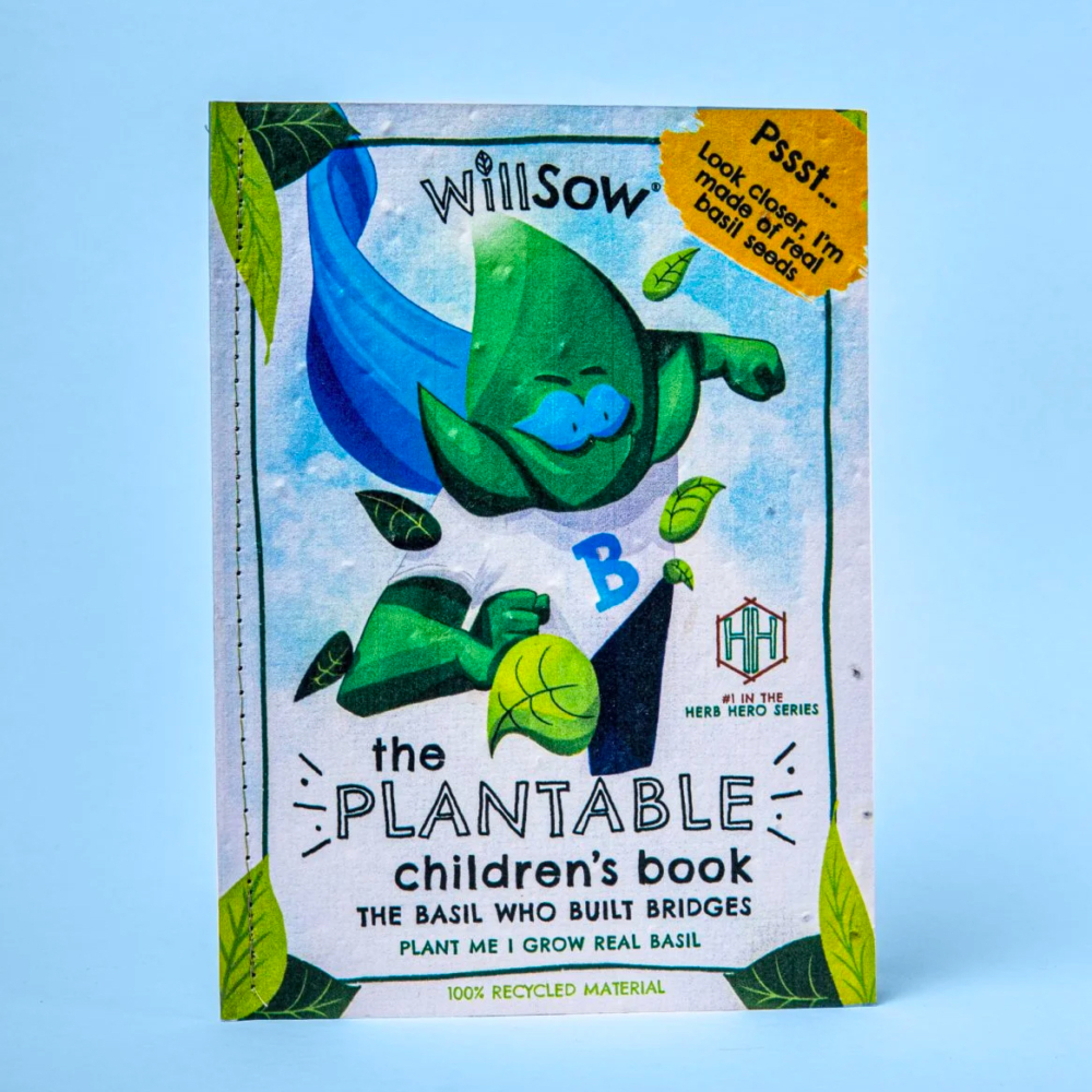 Plantable children book basil by Willsow